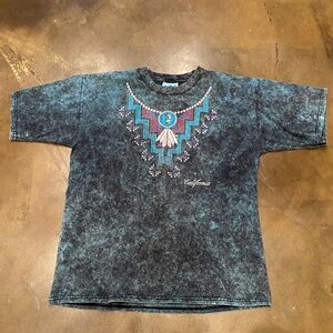 VTG Rare 90s California Women’s Indigenous Pattern Feather Necklace T-Shirt